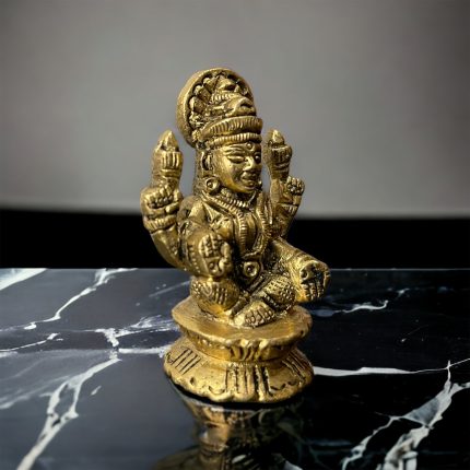 Lakshmi Devi (round base)- For car dash & small spaces